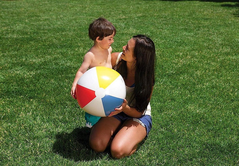 KinderTales ® 20" Glossy Vinyl Beach Ball – Vibrant Red, Yellow, Blue Panels, Lightweight and Durable, Ideal for Pool Parties, Beach Days, and Group Games (Pack of 1) - Image 4