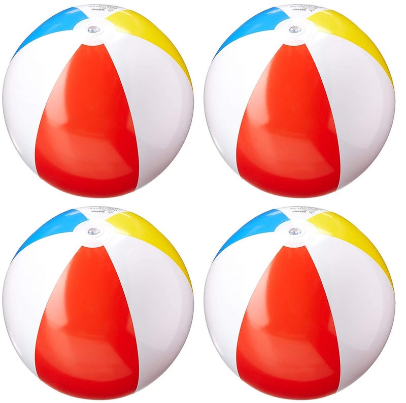 KinderTales ® 20" Glossy Vinyl Beach Ball – Vibrant Red, Yellow, Blue Panels, Lightweight and Durable, Ideal for Pool Parties, Beach Days, and Group Games (Pack of 1) - Image 5