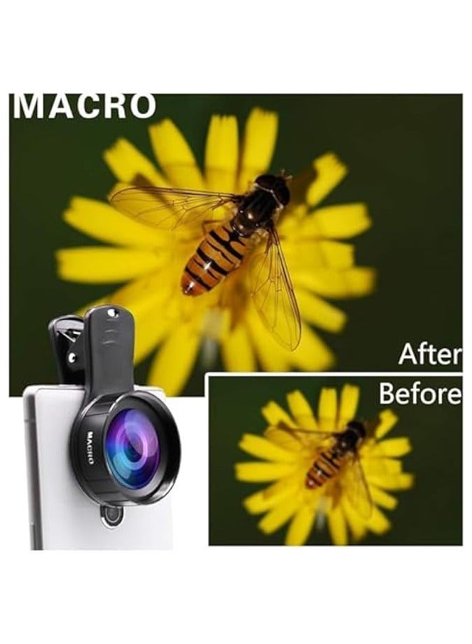 Green Tiger Phone Camera Lens Kit, 0.45x Ultra Wide Angle Lens + 12.5X Macro Lens Compatible with iPhone Samsung and Most Smartphone, Universal Cameras Lens for Videos, Live Performances, and Vlogs - Image 4