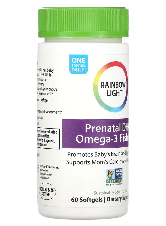 Rainbow Light زيت السمك أوميغا-3 DHA للحمل 60 كبسولة لينة - Image 2