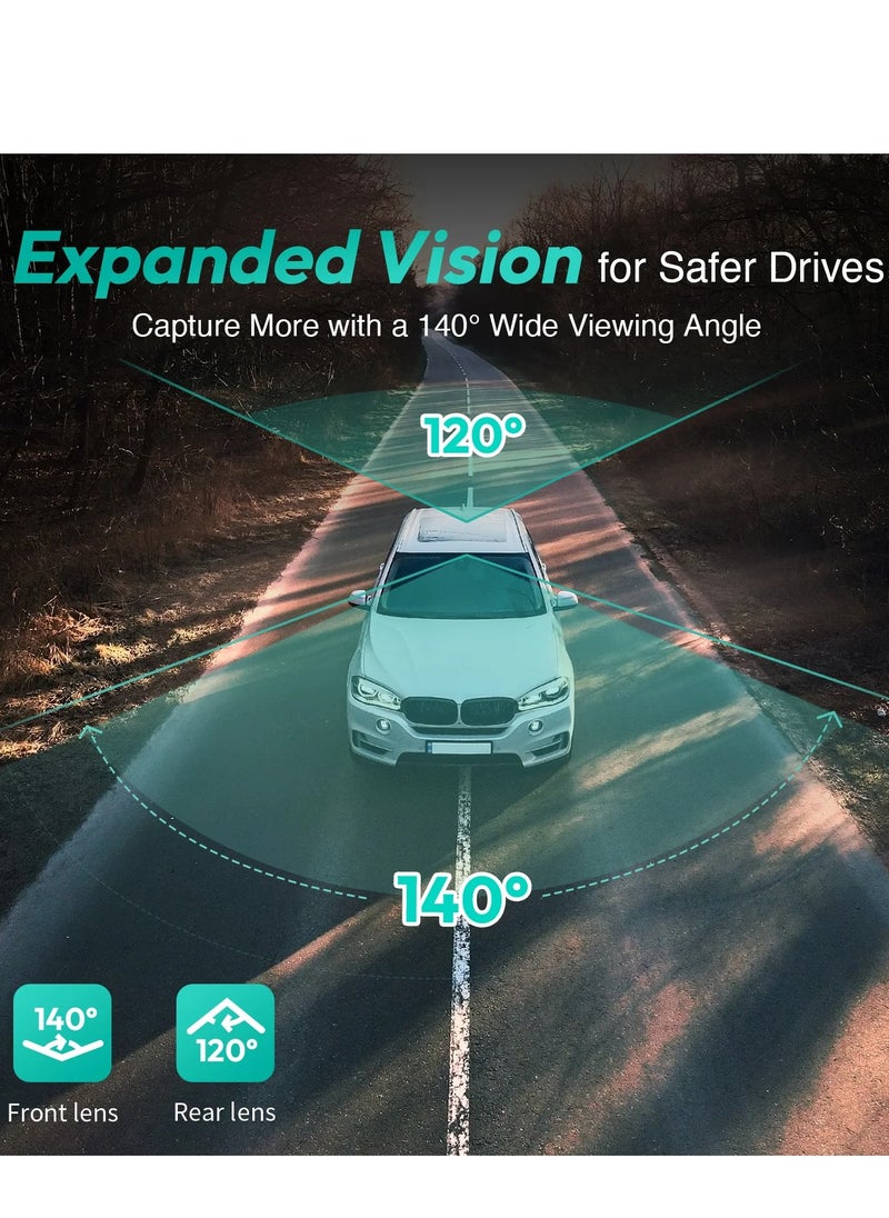 Botslab Botslab G500H Pro Dash Cam 3K Front 1080 Rear ADAS Built-in GPS Front 5MP FHD Camera HD Night Vision  - Image 5