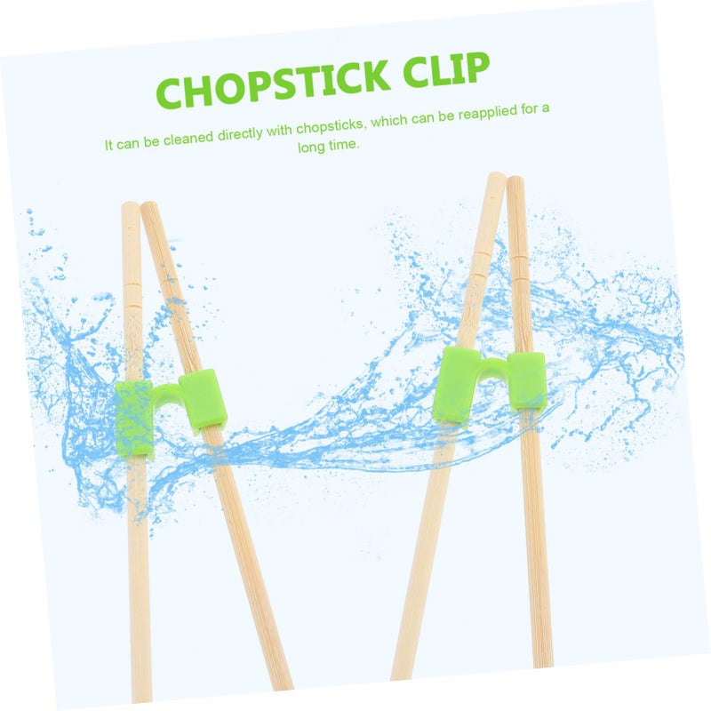 Light Green Reusable Chopstick Clamp 5 Pack Easy Use Plastic for Home Restaurant - Image 4