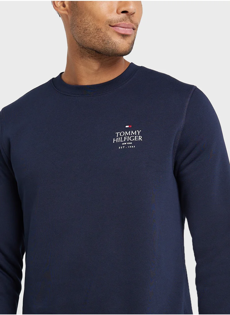 تومي هيلفيغر Logo Crew Neck Sweatshirt