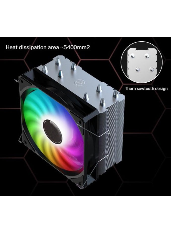 Generic ARGB CPU Air Cooler, AK120 SE ARB, 4 Heatpipes, PWM Quiet Fan CPU Cooler with S-FDB Bearing, for AMD AM4/AM5/Intel LGA1700/1150/1151/1200  - Image 4