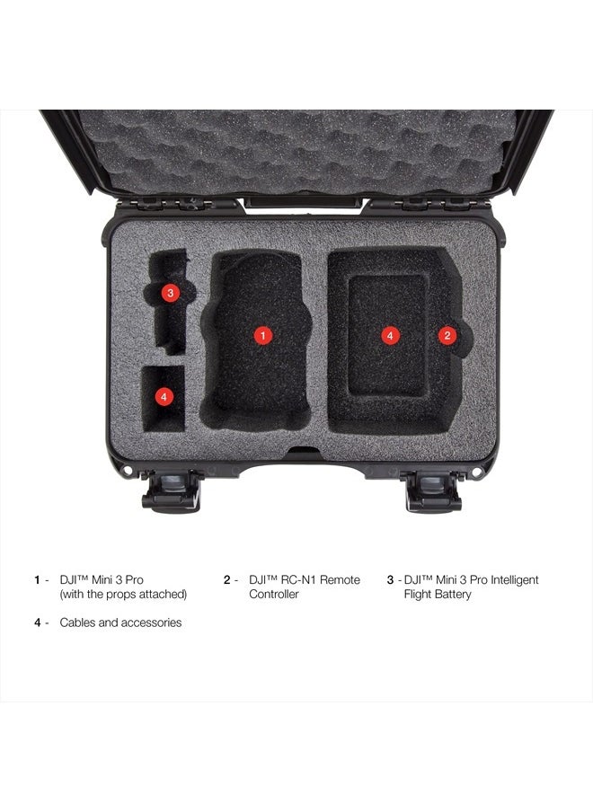 Nanuk - Nanuk 909 Waterproof Hard Case with Foam Insert for DJI Mini 3 Pro and RC-N1 Remote, Black - Image 1