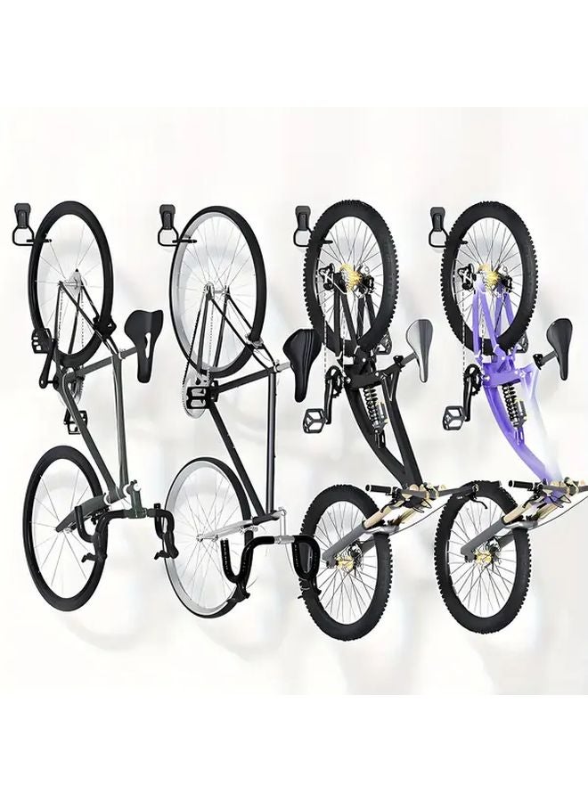 حامل دراجة حائطي متين ثقيل قطعتان تخزين رأسي للجراج - Image 5