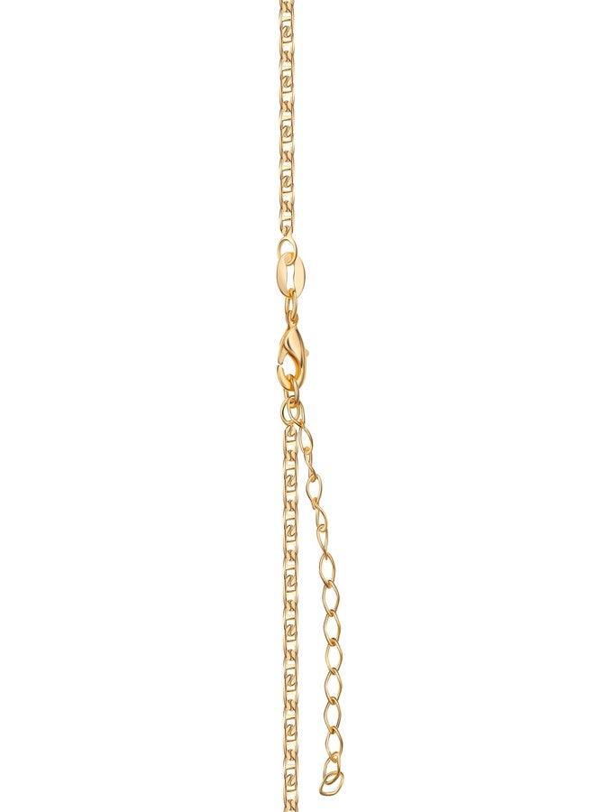 Barzel 18K Gold Plated Initial Necklace with Diamond Cut Initial,18" Chain with 2" Extension, Waterproof, High Polish Finish, Made in Brazil (N) - Image 4