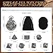 Kabinka DND Dice Set 7pcs Mini Metal Dice with Pocket Watch Shell Portable DD with Necklace Dungeons and Dragons Dice for RPGFiveHeaded Dragon Ancient Silver - Image 4