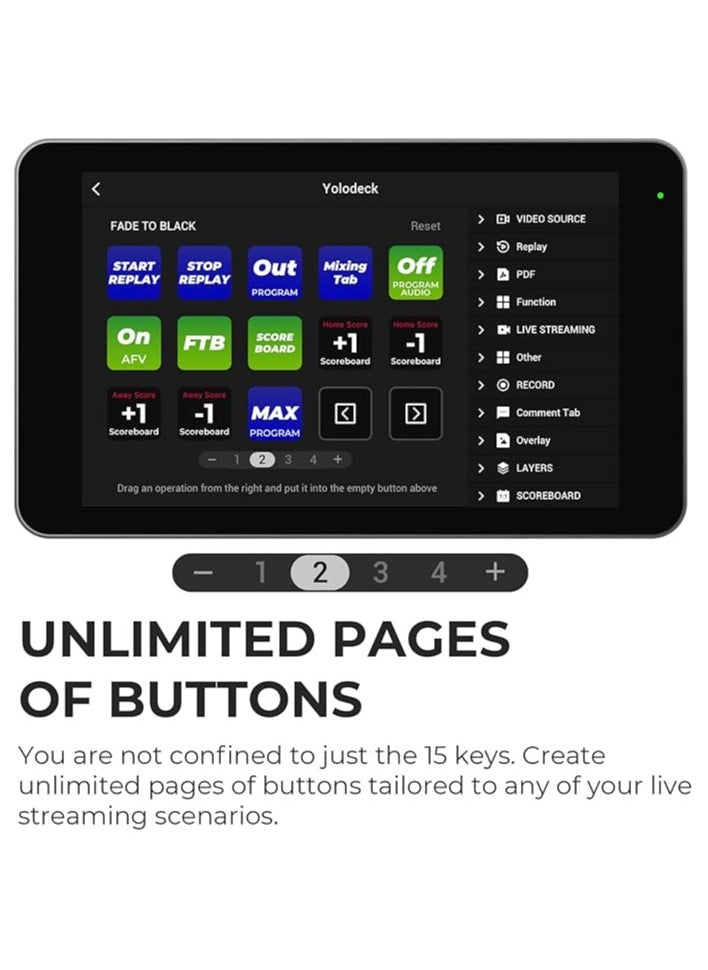 YOLOLIV YOLOLIV YoloDeck, Studio Controller Keyboard, 15 Customizable LCD Keys, Trigger Actions on YoloBox Ultra/YoloBox Pro  - Image 5