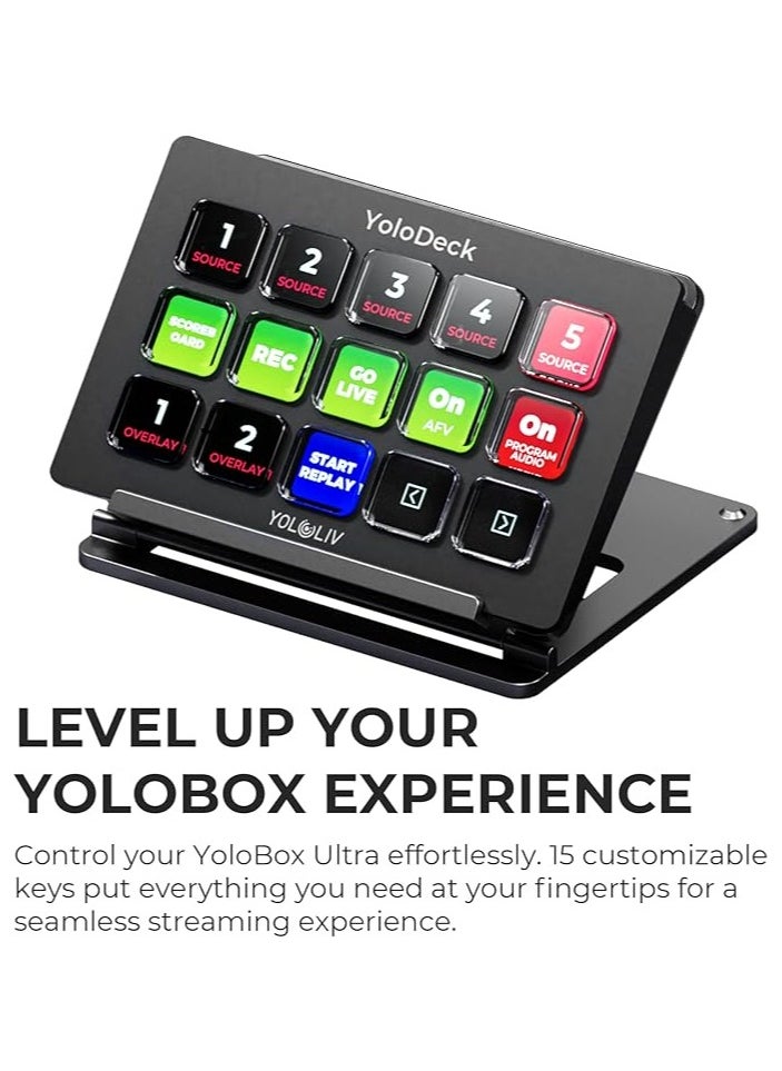 YOLOLIV YOLOLIV YoloDeck, Studio Controller Keyboard, 15 Customizable LCD Keys, Trigger Actions on YoloBox Ultra/YoloBox Pro  - Image 4