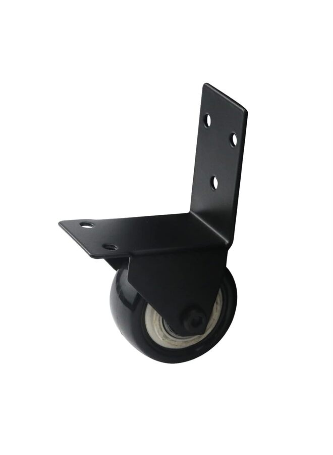 2pcs Swivel Caster Wheels with L Shape Plate,2 Inch Silent Caster Wheels Replacement, 2,200 Lb Non-wear Lockable Furniture Casters Sturdy for Toolbox Workbench Black - Image 1