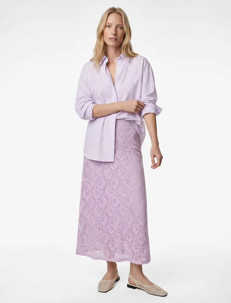 كوتون Maxi Lace Skirt
