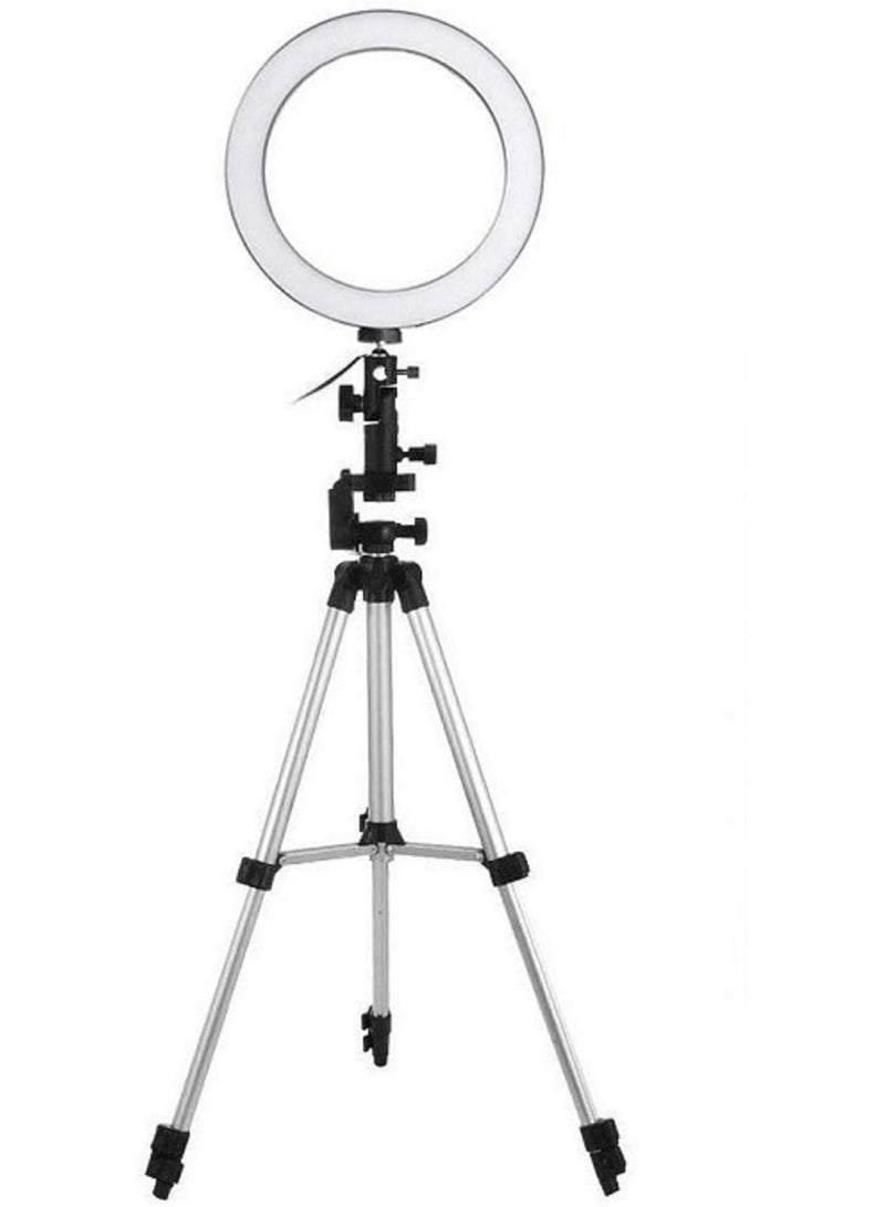 Photography LED Ring Light with holder Black