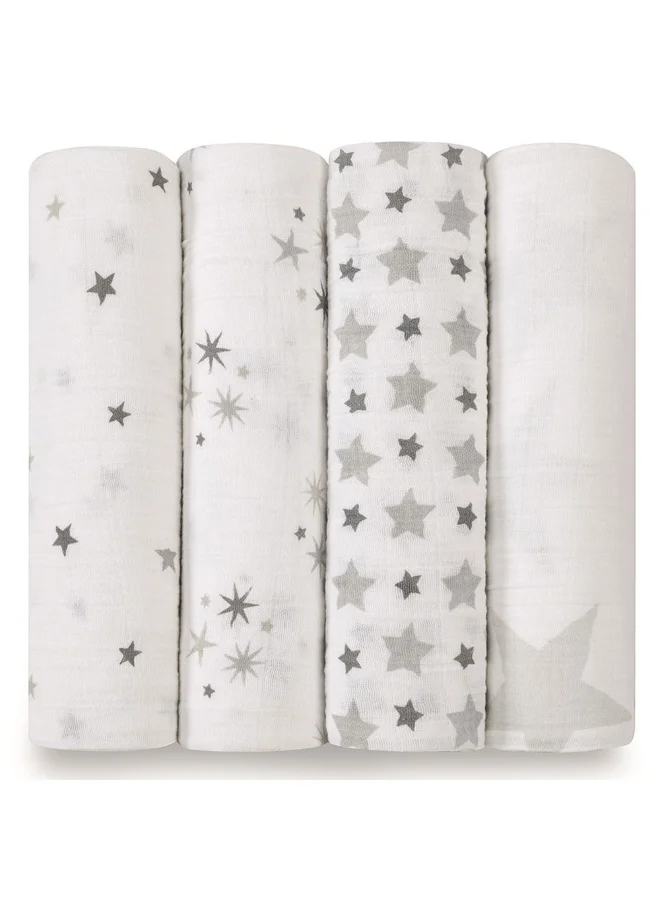 aden + anais Classic Swaddle  Twinkle  4pcs Set  Package May Vary
