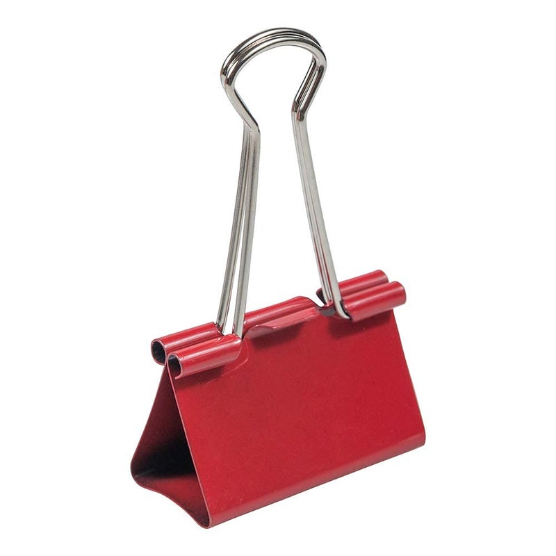 JAM PAPER Colorful Binder Clips - Large - 1 1/2 Inch (41 mm) - Red Binderclips - 12/Pack - Image 5