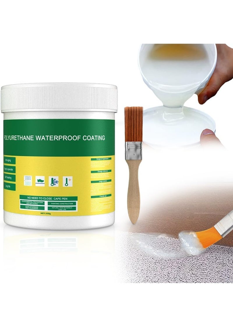 EELHOE 300g Invisible Waterproof Agent, Waterproof Anti-Leakage Agent,Roof Leak Sealing Adhesive, Invisible Waterproof Seal, Sealant Paste Coating No Pounding Brick Leakage for Bathroom & Kitchen  - Image 1
