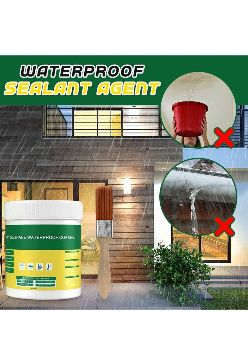 EELHOE 300g Invisible Waterproof Agent, Waterproof Anti-Leakage Agent,Roof Leak Sealing Adhesive, Invisible Waterproof Seal, Sealant Paste Coating No Pounding Brick Leakage for Bathroom & Kitchen  - Image 3