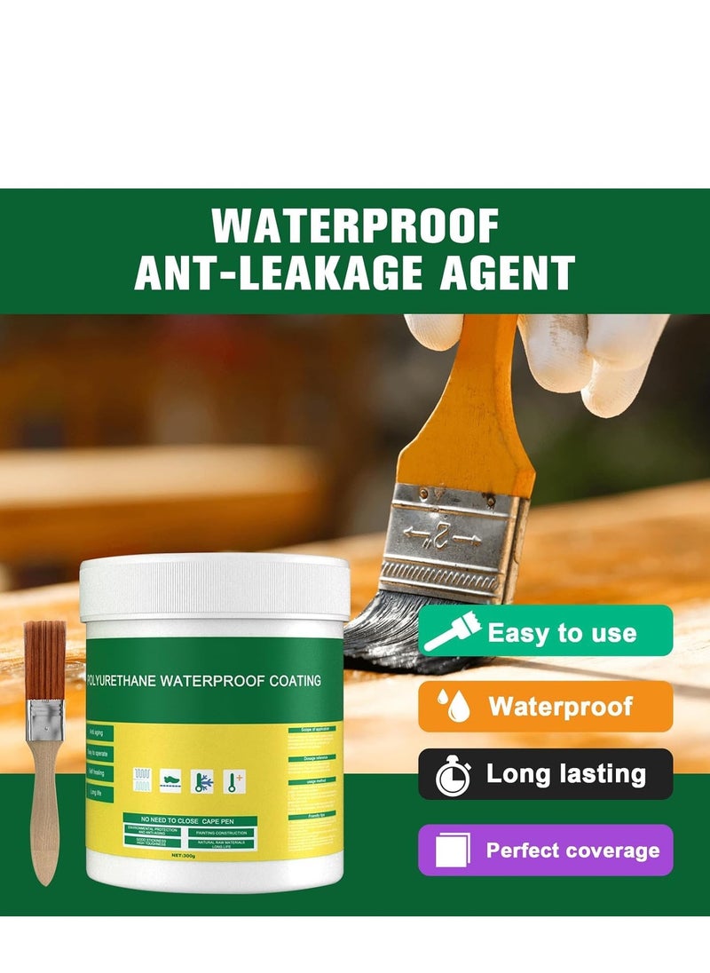 EELHOE 300g Invisible Waterproof Agent, Waterproof Anti-Leakage Agent,Roof Leak Sealing Adhesive, Invisible Waterproof Seal, Sealant Paste Coating No Pounding Brick Leakage for Bathroom & Kitchen  - Image 4
