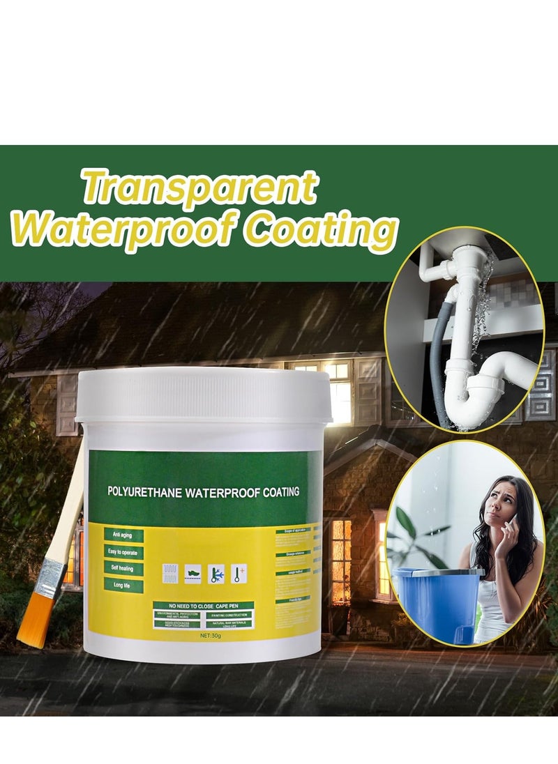 EELHOE 300g Invisible Waterproof Agent, Waterproof Anti-Leakage Agent,Roof Leak Sealing Adhesive, Invisible Waterproof Seal, Sealant Paste Coating No Pounding Brick Leakage for Bathroom & Kitchen  - Image 2