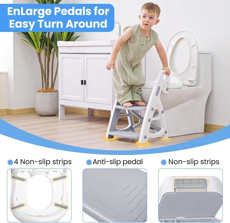 PRIMLECT Potty Training Toilet Seat with Step Stool Ladder - Image 4
