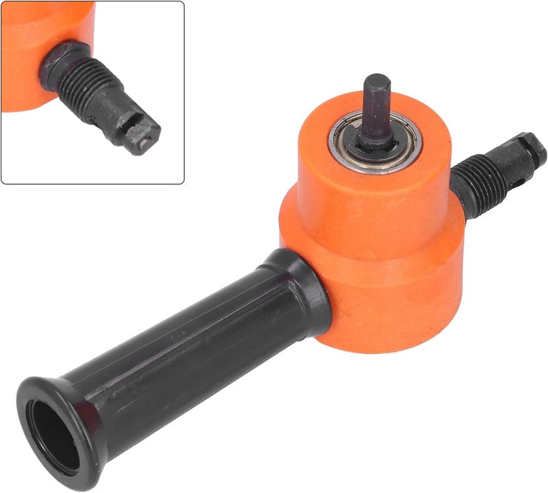 Double Head Nibbler, 360° Adjustable Drill Attachment Metal Cutter for Cutting Stainless Steel Iron Copper Aluminum Plates and Fiberboard with Hex Shank - Image 4