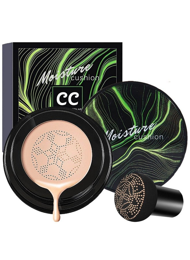 QIUFSSE M Head Air Cushion Cc Cream Foundation,Qiufsse Mushroom Head Foundation Bb Cream Makeup Foundation Concealer Brighten Long-Lasting Oil Control And Moisturizing-Natural - Image 1