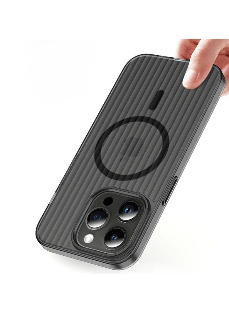 general Magnetic Transparent Phone Case, Deluxe Wave Lenticular, Ice Mist, Matte Cover, Magsafe Wireless Charging for iPhone 15Pro Max - Image 3