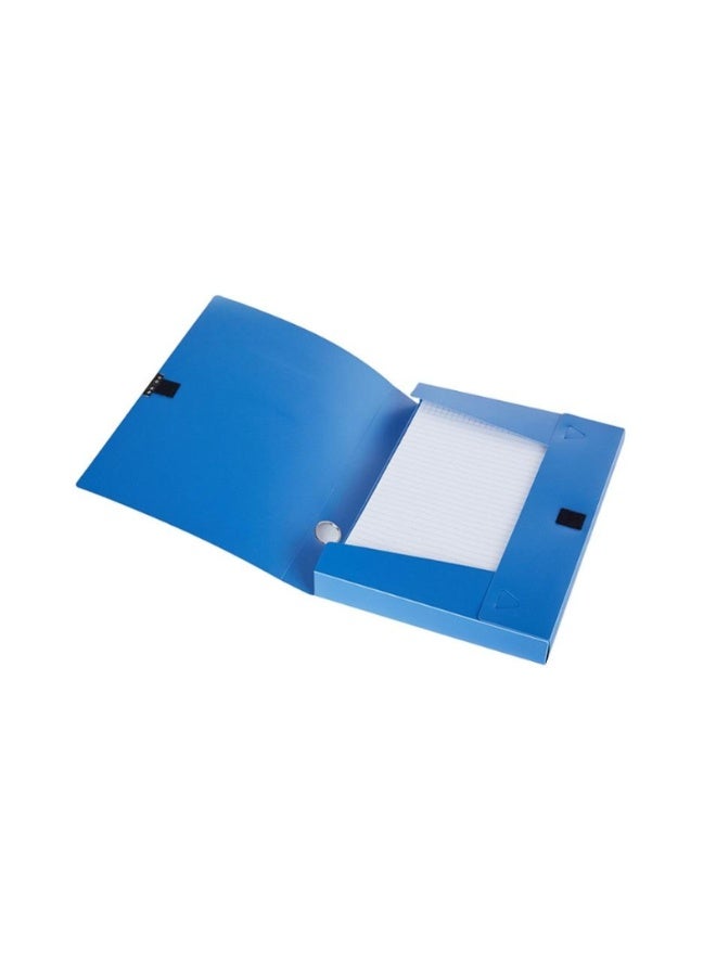 كالون منظم ملفات مكتبي A4 - مجلد ملفات أزرق للاستخدام المنزلي أو المدرسي أو المكتبي - Image 3
