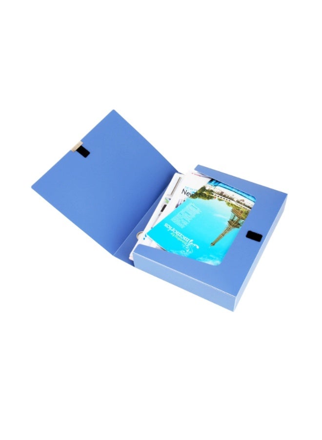 كالون منظم ملفات مكتبي A4 - مجلد ملفات أزرق للاستخدام المنزلي أو المدرسي أو المكتبي - Image 5