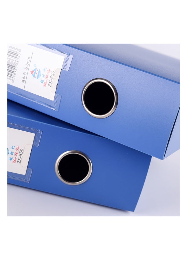 كالون منظم ملفات مكتبي A4 - مجلد ملفات أزرق للاستخدام المنزلي أو المدرسي أو المكتبي - Image 2