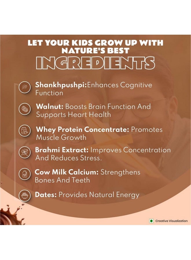 Nutrela Nutrela Kids Super Food | 500g Chocolate Flavour pack of 2 | Nutritional Supplement with Milk Protein, DHA, Vitamins & Minerals | Supports Growth, Immunity & Brain Development | For Ages 4-15 Year | Vegetarian - Image 4
