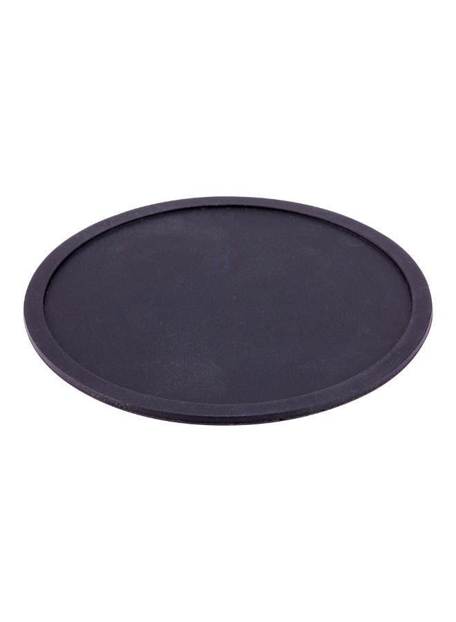 Restaurantware Drink Coasters, 6 No-slip Rubber Coasters - Durable, To Protect Wooden Tables, Desks, And Bars, Black Silicone Table Top Coasters, No More Water Rings, Dishwashable  - Image 1