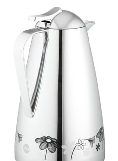 emsa EMSA German chrome thermos with a luxurious design and black rose drawings, 1.5 litre capacity  - Image 2
