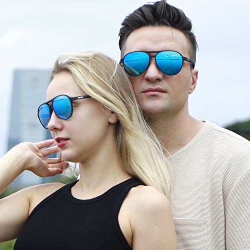 Jefoo Polarized Aviator Sunglasses for Women Men Retro Trendy Sports Sunglasses for Outdoor UV400 Protection - Image 2