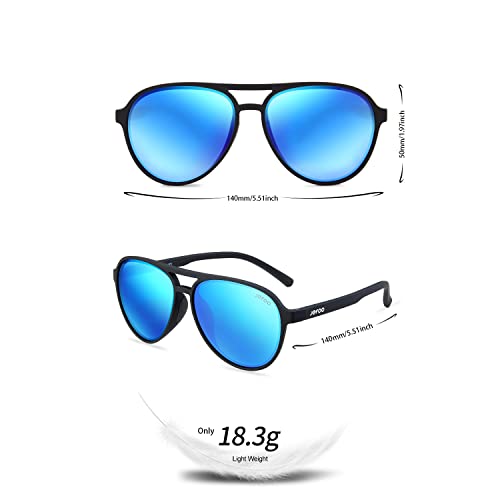 Jefoo Polarized Aviator Sunglasses for Women Men Retro Trendy Sports Sunglasses for Outdoor UV400 Protection - Image 4