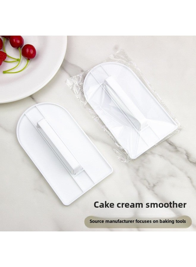 Cross-border Special Cream Cake Spatula Baking Tool Butter Scraper Applicator Spatula Scraper White Plastic-Color:White - Image 2