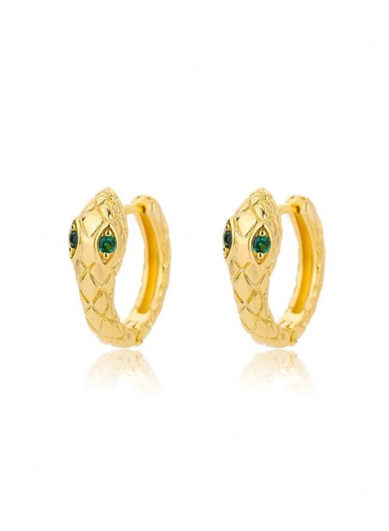 Dangle Charms Elegant & High Quality Stainless Steel Gold Plated Earrings For Women - Image 5