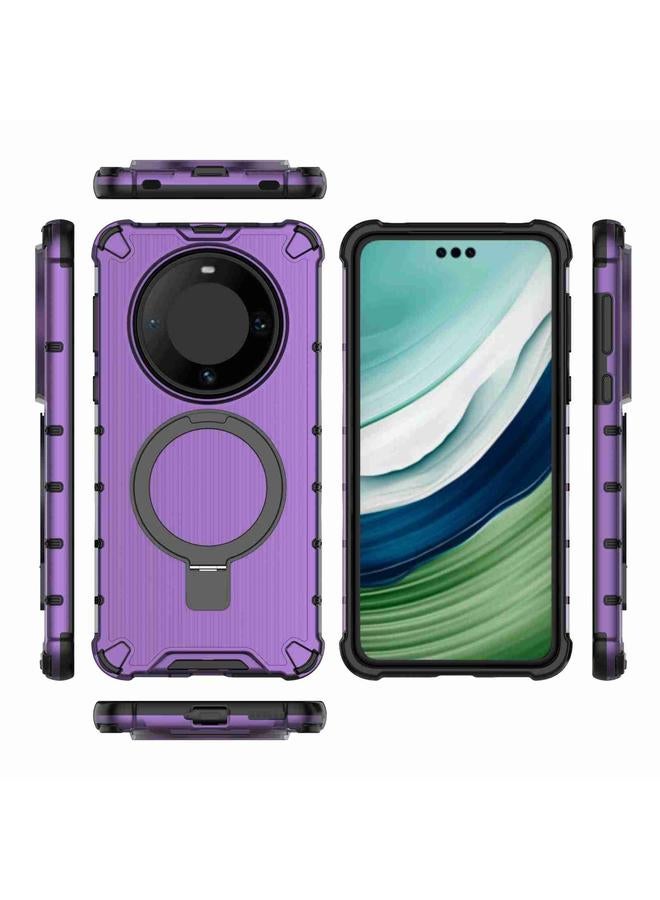 زبون جراب لهاتف Huawei Mate 60 Pro مزود بحامل شبكي وغطاء هاتف مقاوم للصدمات - Image 4