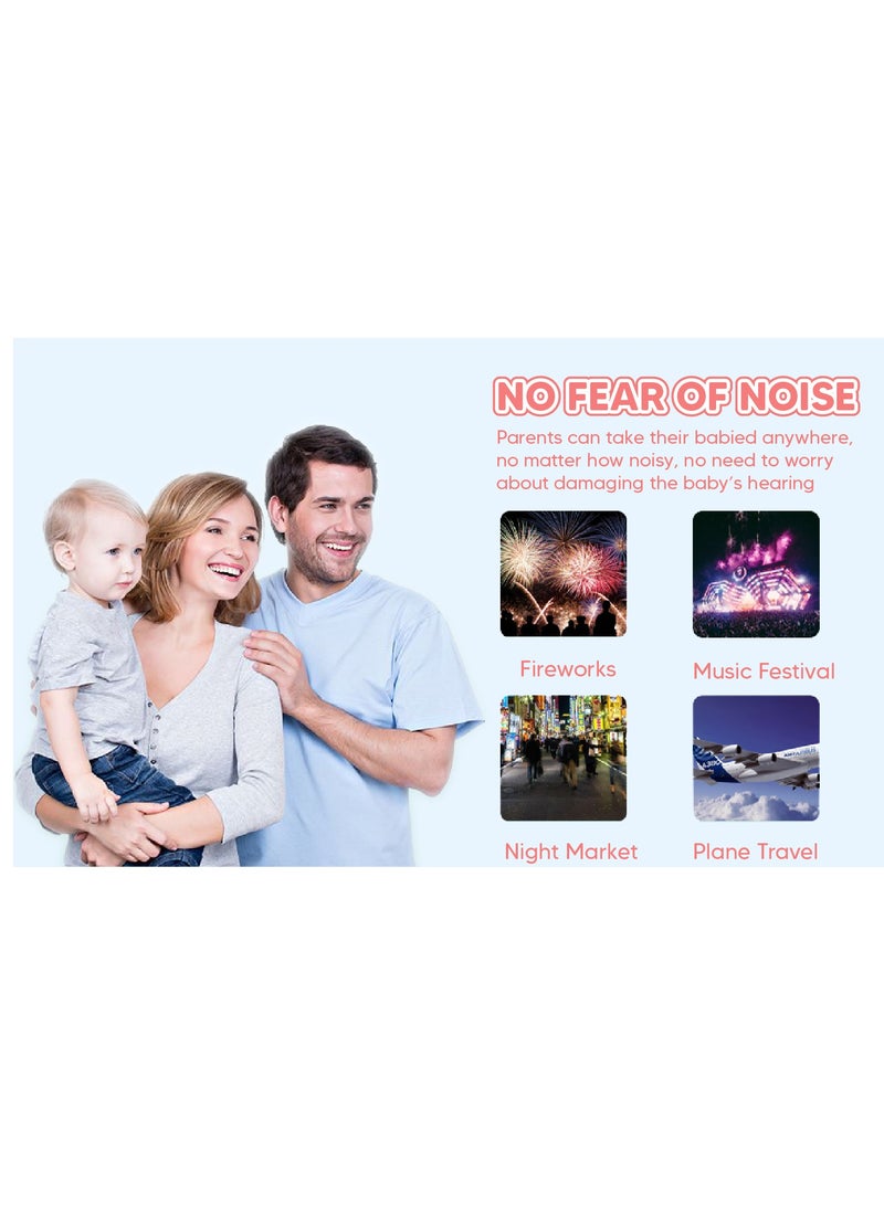 Baby Earmuffs Dual-purpose Head-mounted Noise-proof Sleeping Children's Outdoor Noise Reduction Earmuffs - Image 4