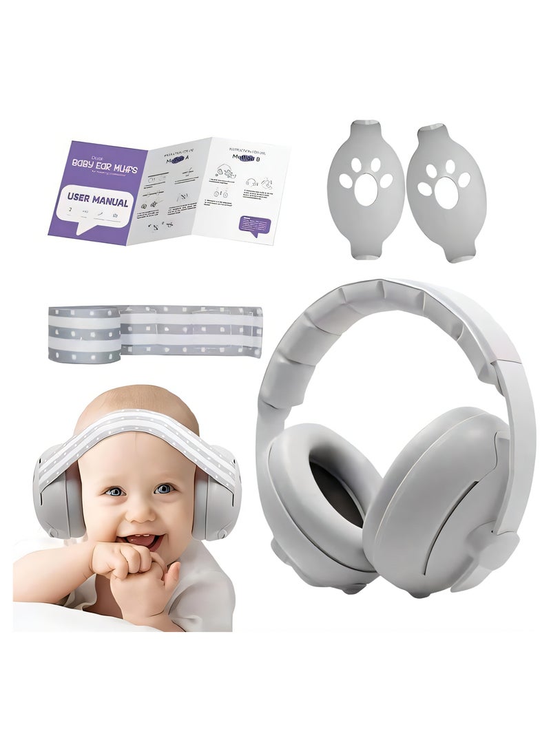 Baby Earmuffs Dual-purpose Head-mounted Noise-proof Sleeping Children's Outdoor Noise Reduction Earmuffs - Image 1