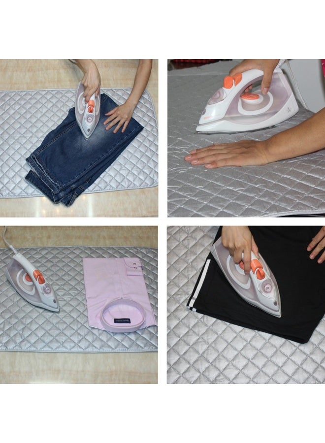 Foldable Magnetic Ironing Mat Washer Dryer Heat-Resistant Ironing Pad Blanket Thick Portable Ironing Board Cover For Table Travel And Flat Surface 33 X 19 - Image 5