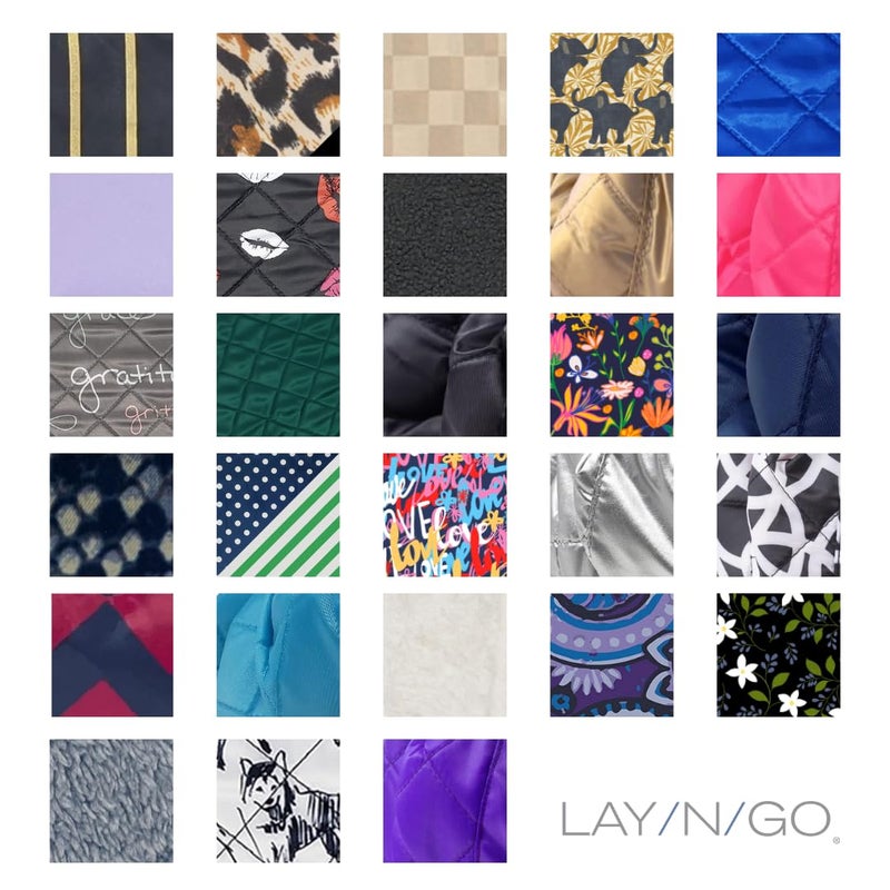Lay-n-Go Cosmo Layflat Drawstring Cosmetic & Makeup Bag Organizer - Portable Drawstring Bag w/Zipper Pocket, Makeup Loops & More - Durable, Machine Washable Toiletry Bag for Travel (20", Black) - Image 5