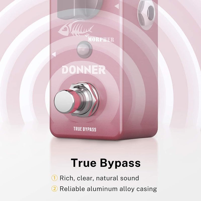 Donner Distortion Guitar Pedal, Morpher Distortion Effect 3 Modes Natural, Tight, Classic Crunch 80s Metal for Electric Guitar, True Bypass - Image 4