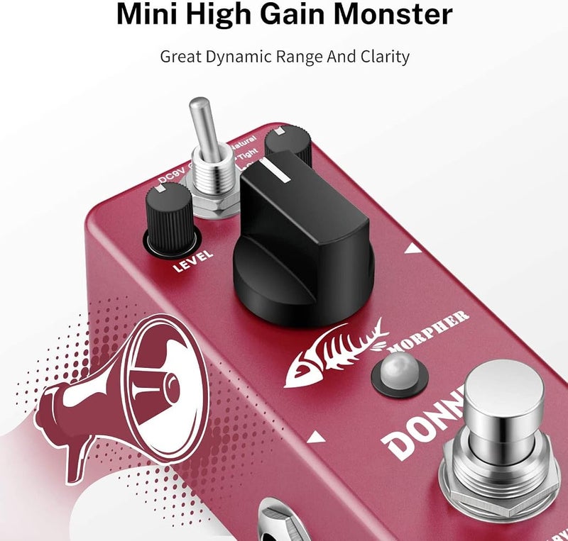 Donner Distortion Guitar Pedal, Morpher Distortion Effect 3 Modes Natural, Tight, Classic Crunch 80s Metal for Electric Guitar, True Bypass - Image 2