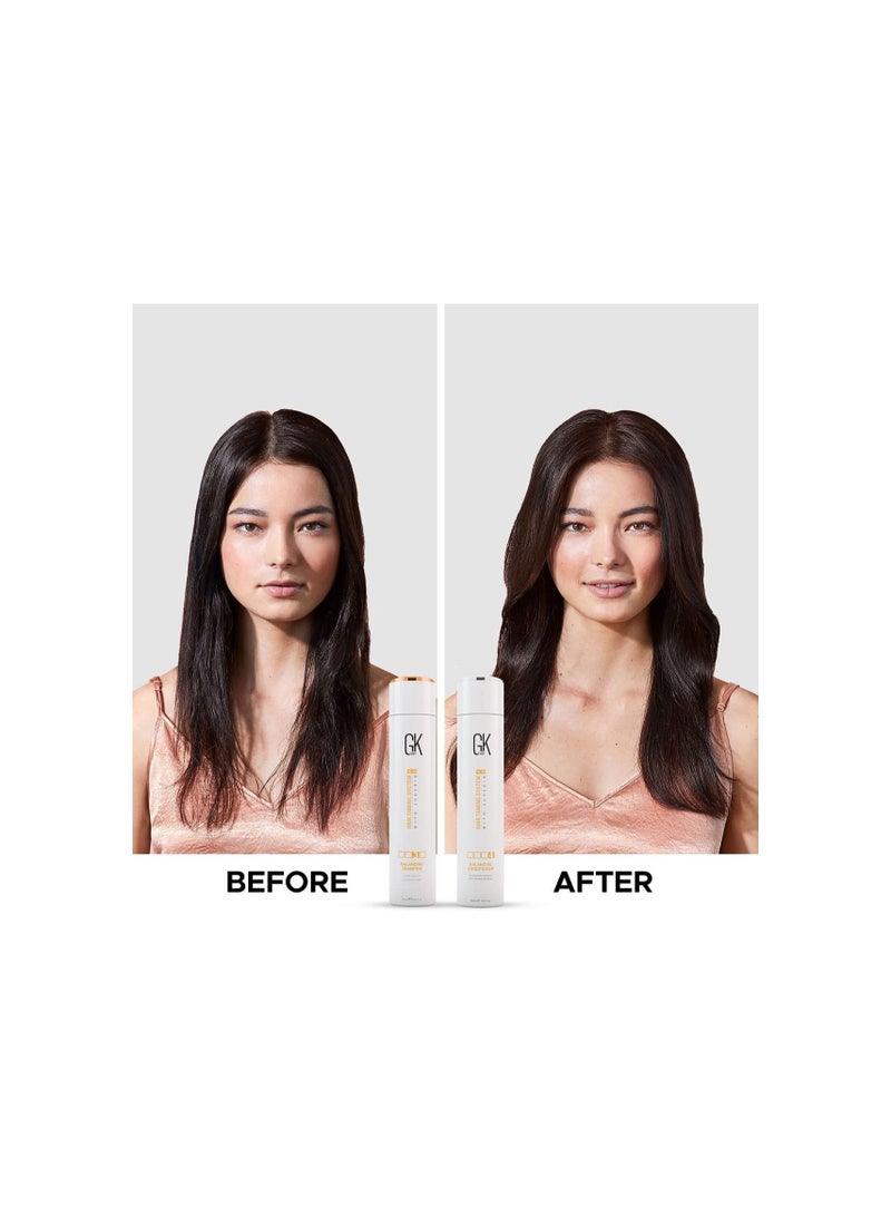 جي كيه هير مجموعة جي كي هير مدعم بالجوفكسن شامبو وبلسم300مل وسيروم 50مل لموازنة الشعر المتضرر خالي من سلفات الصوديوم والاملاح و الكبريت  والبرابيين منظف يومي عميق ومزيل للشوائب - Image 3