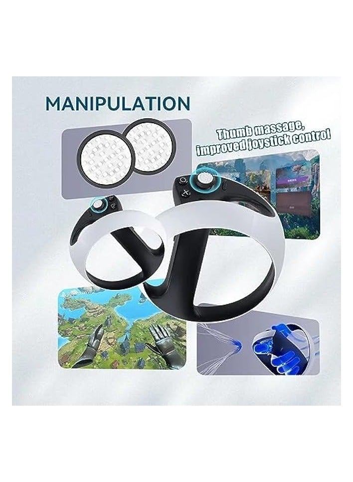 PROMASS Protector Cover Set for PS VR 2, , Silicone Dust-proof Cover, Head Display Face Cover, Lens Cover, Controller Covers, 4 Piece Protect Set for PS VR, Sweatproof and Washable - Image 5