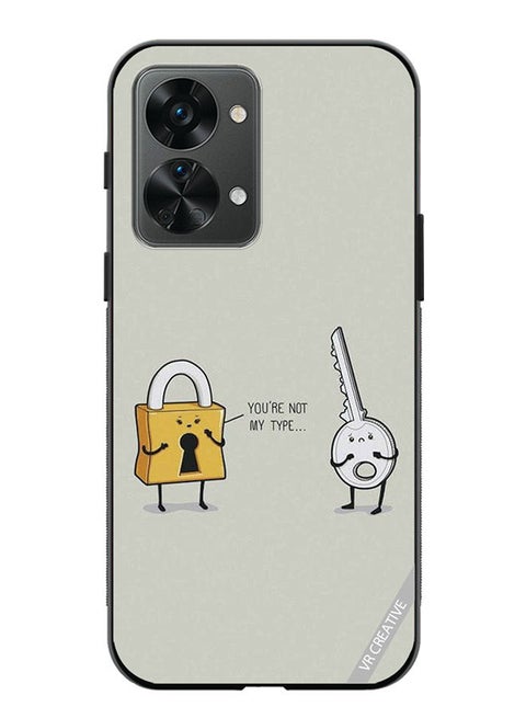 Protective Case Cover For OnePlus Nord 2T You Are Not My Type Design Multicolour