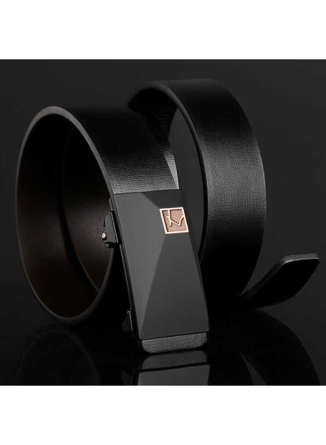 Cow Men's Leather Belt Business Casual Cowhide Ratchet Belt Gift For Boyfriend And Father 666f - Image 4