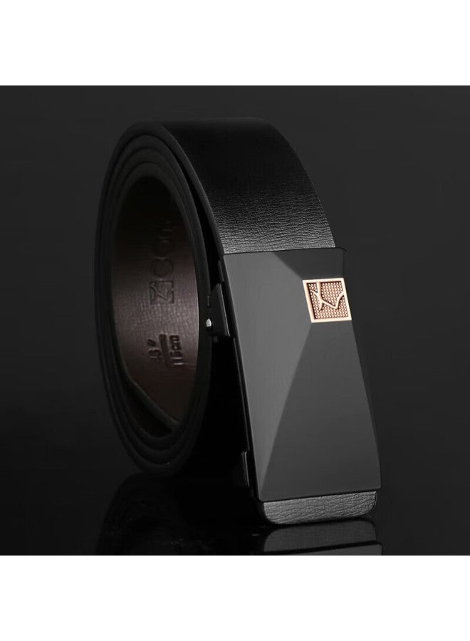 Cow Men's Leather Belt Business Casual Cowhide Ratchet Belt Gift For Boyfriend And Father 666f - Image 3