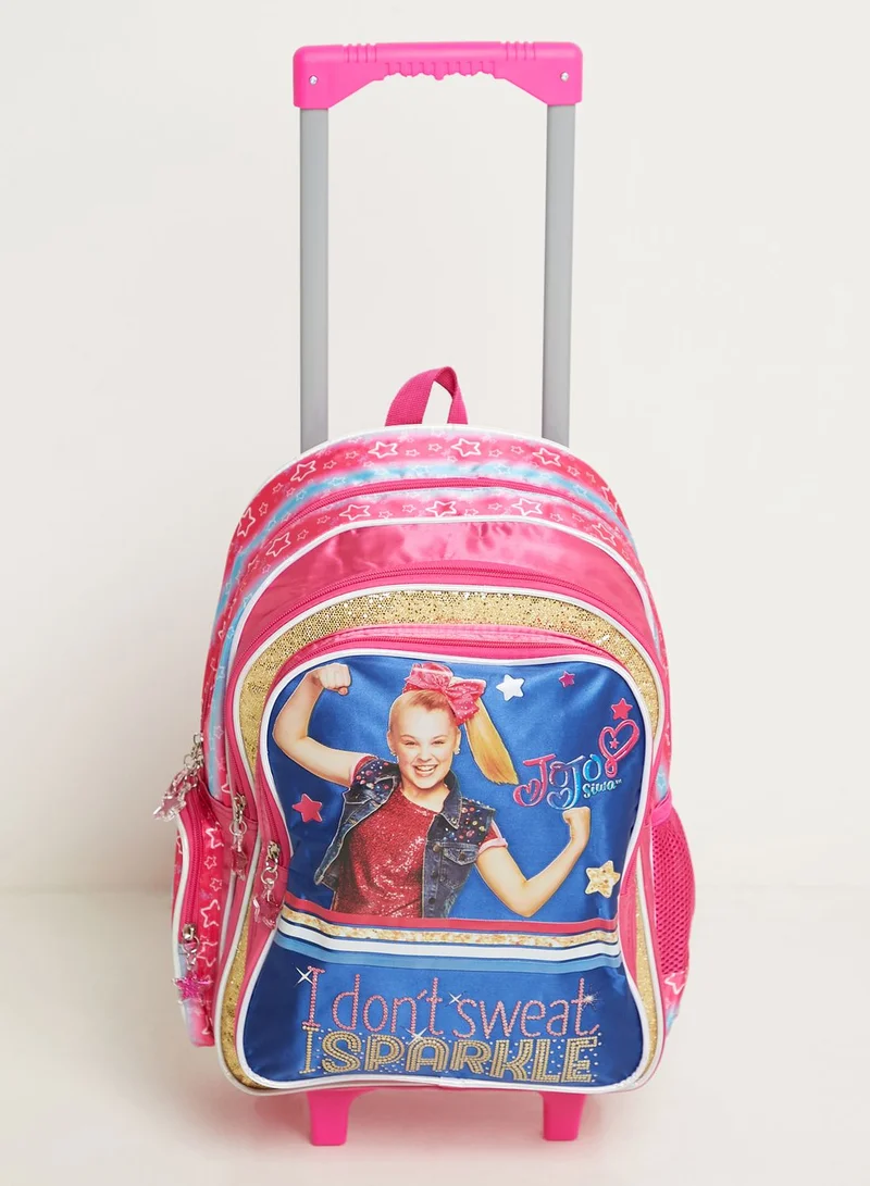 nickelodeon Back To School Nicklodeon Jojo Siwa 16''  Trolley With 3 Compartments  And Side Pocket